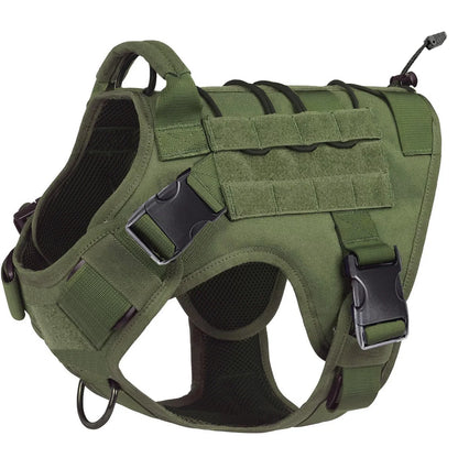 Tactical Dog Harness | No-Pull | Handle | Hook & Loop Panels | Sizes S–XL