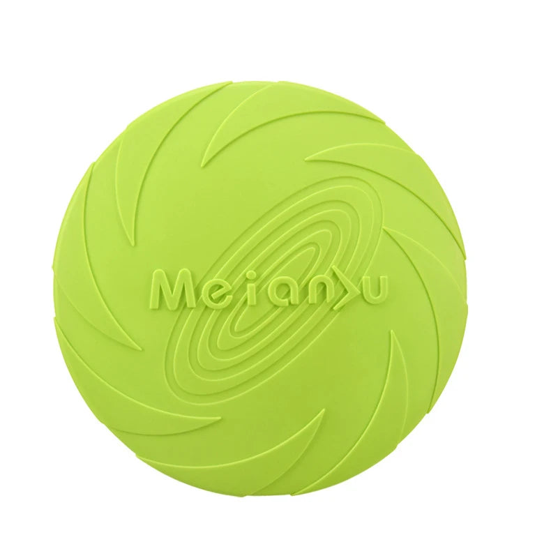 Silicone Flying Disc Dog Toy | Chew-Resistant TPR | 3 Sizes | 6 Colors