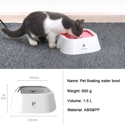 No-Spill Dog & Cat Water Bowl | Floating Plate | 1L & 1.5L | Travel-Friendly