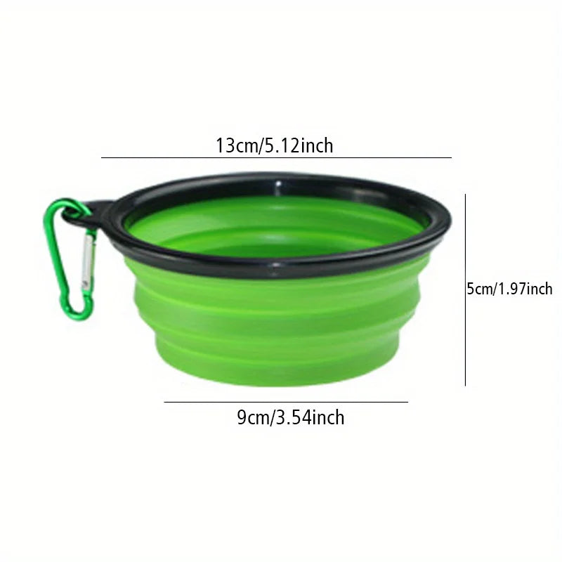 Foldable Silicone Dog Travel Bowl | Food & Water | 7 Colors | Portable