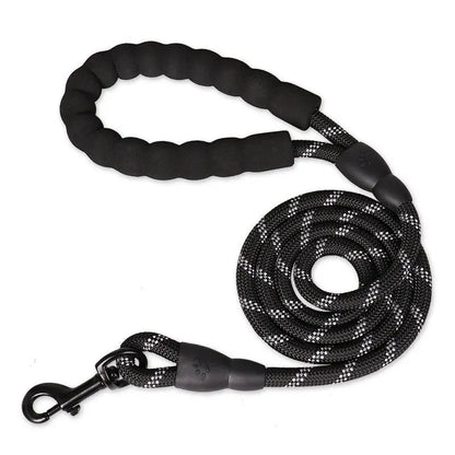 Reflective Dog Leash With Comfortable Padded Handle - Double Heavy Duty Traction Rope For Strong Dogs - Enhance Safety and Control