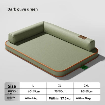 Waterproof Dog Bed Mat | Leather | Tear-Resistant | Removable & Washable | L–XXL