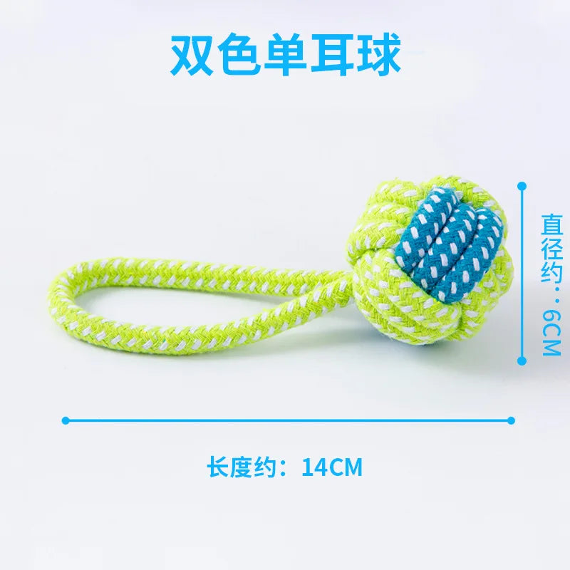 Cotton Rope Knot Dog Chew Toy | Bite-Resistant | Dental & Boredom Relief | Small & Large Dogs