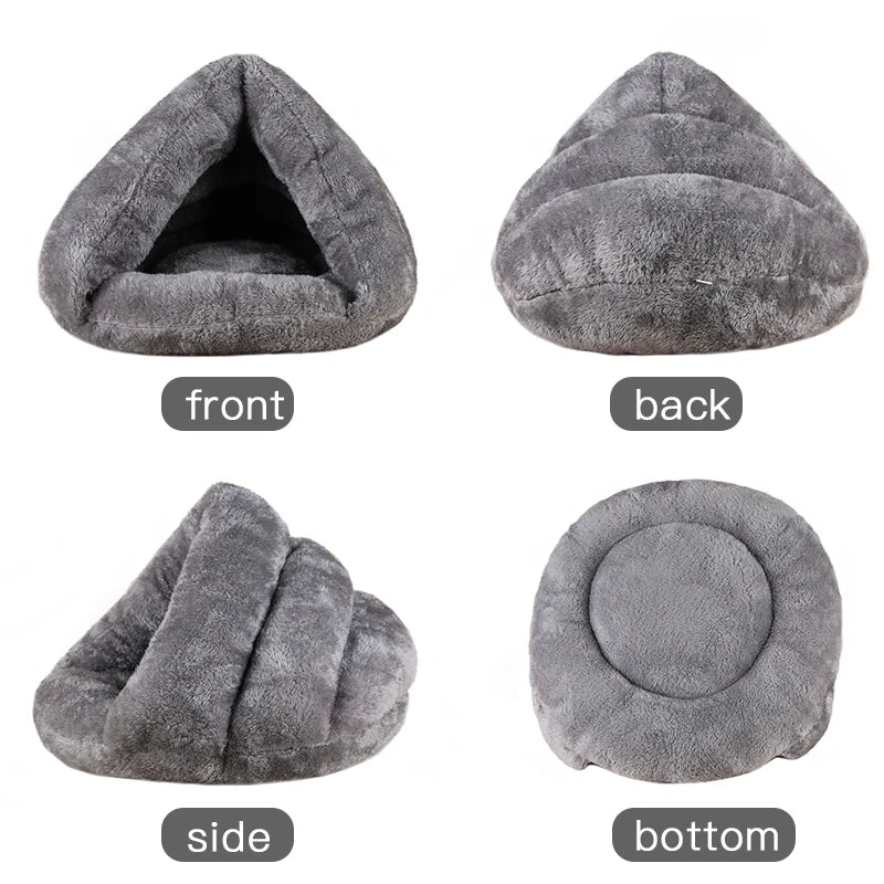 Round Plush Dog Sofa Bed | Washable | Small & Medium Dogs & Cats | S–L