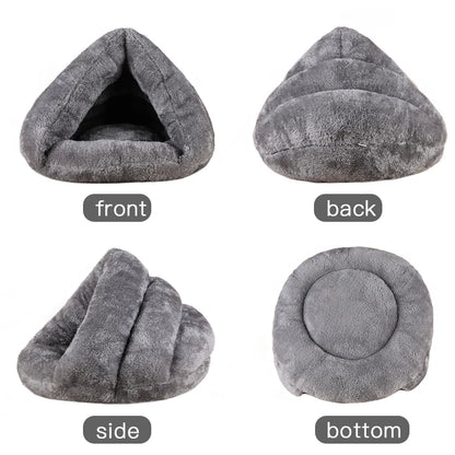 Round Plush Dog Sofa Bed | Washable | Small & Medium Dogs & Cats | S–L