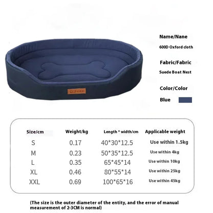 Square Dog Sofa Bed | Coral Fleece | Waterproof Inner Pad | Washable | S–XXL