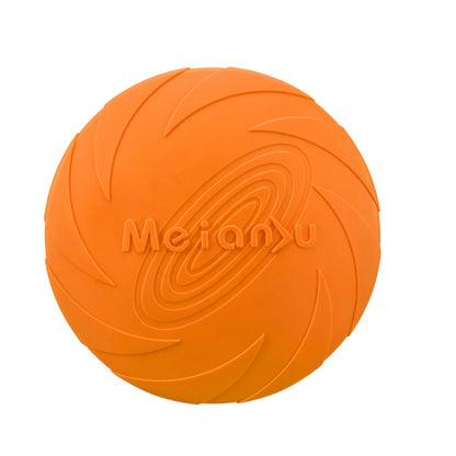 Silicone Flying Disc Dog Toy | Chew-Resistant TPR | 3 Sizes | 6 Colors