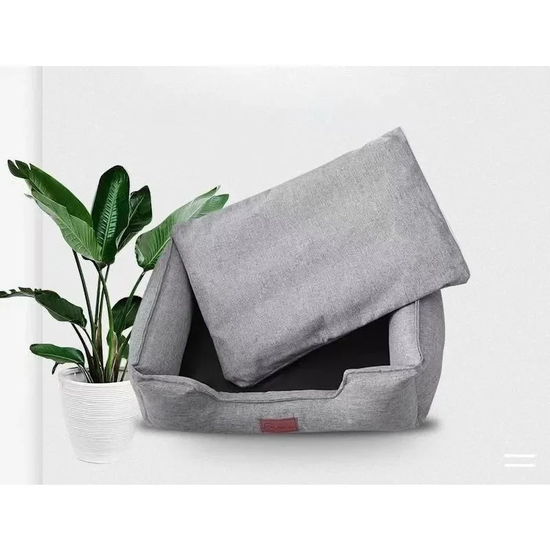 Thick Cotton & Linen Dog & Cat Mattress | Washable | Bite & Scratch Resistant | S–L