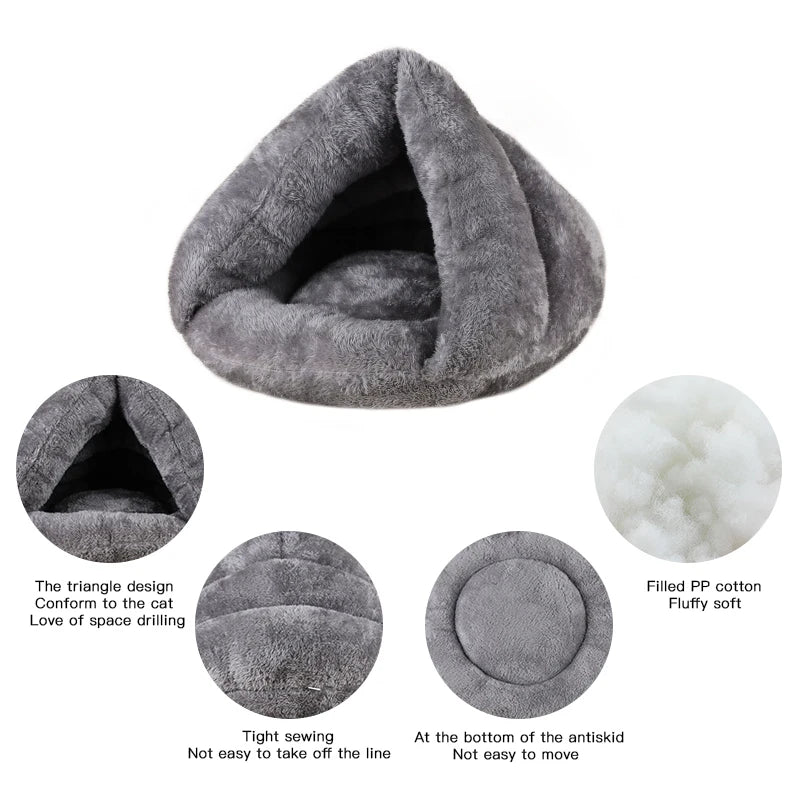 Round Plush Dog Sofa Bed | Washable | Small & Medium Dogs & Cats | S–L
