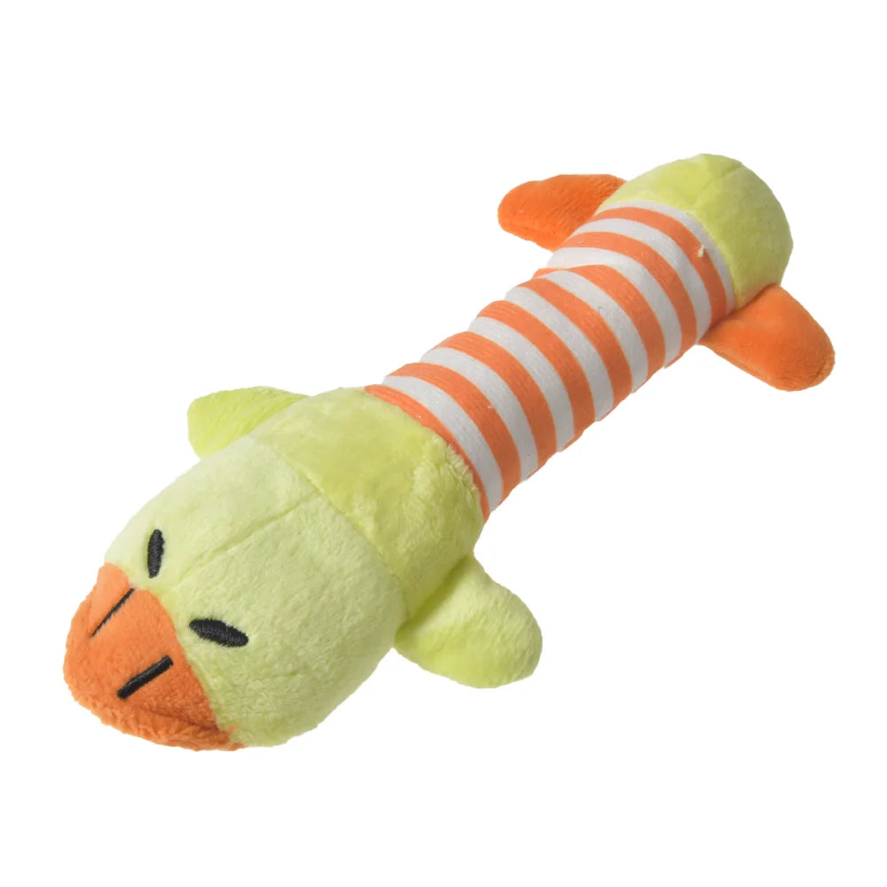Plush Animal Dog Chew Toy | Squeaky Stuffed Characters | Dogs & Cats | 18 Styles