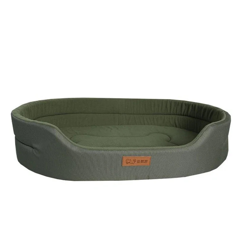 Square Dog Sofa Bed | Coral Fleece | Waterproof Inner Pad | Washable | S–XXL