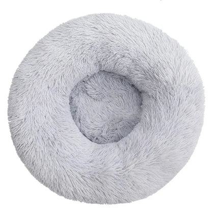 Round Plush Dog & Cat Bed | Non-Slip | Machine Washable | 6 Sizes