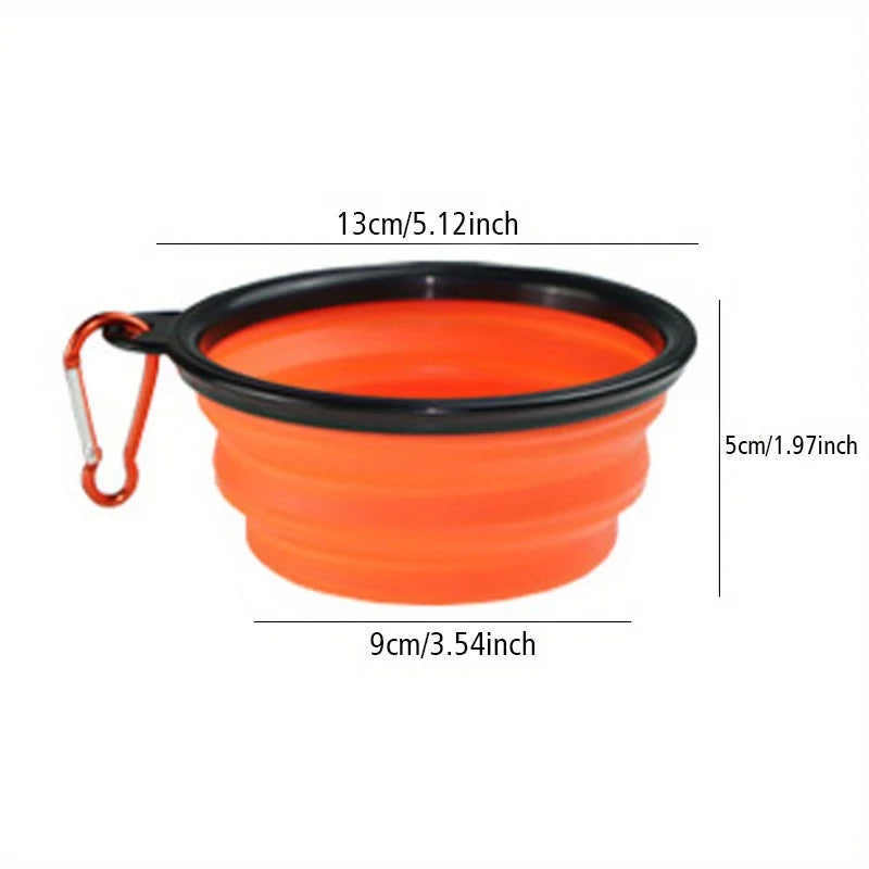Foldable Silicone Dog Travel Bowl | Food & Water | 7 Colors | Portable