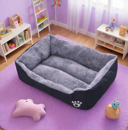 Plush Dog Sleeping Bed | Non-Slip & Bite-Resistant | XS–XL | 6 Colors