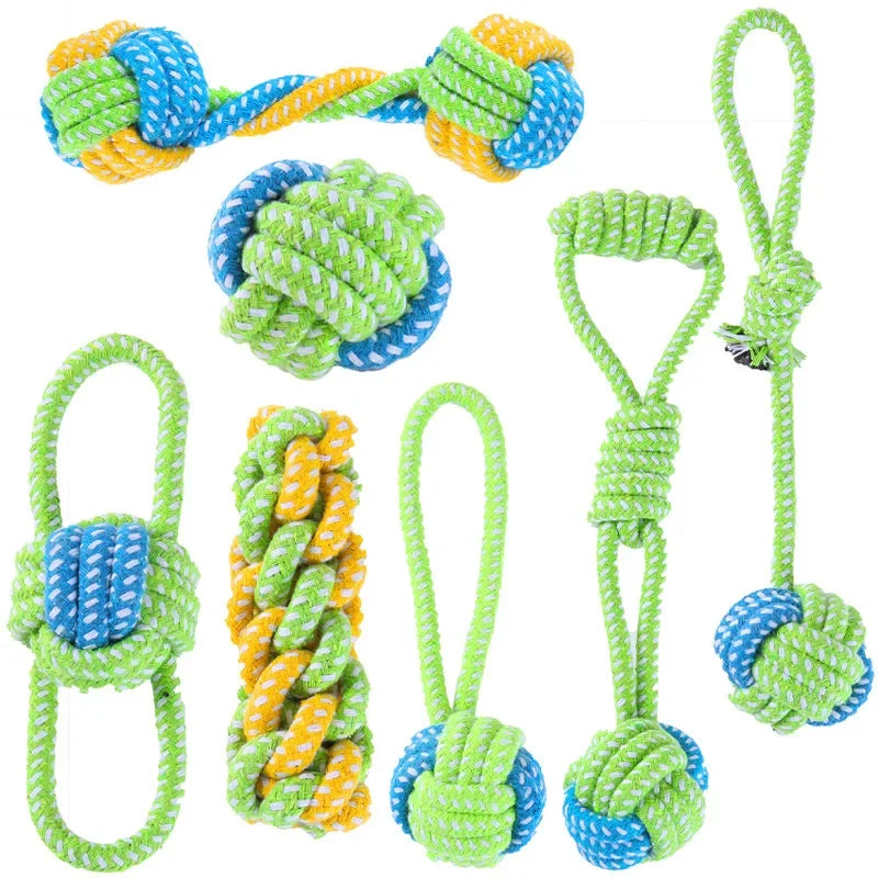 Cotton Rope Knot Dog Chew Toy | Bite-Resistant | Dental & Boredom Relief | Small & Large Dogs