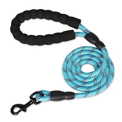 Reflective Dog Leash With Comfortable Padded Handle - Double Heavy Duty Traction Rope For Strong Dogs - Enhance Safety and Control