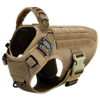 Military Tactical Dog Harness | 1050D Nylon | MOLLE | French Bulldog, Shepherd & More | S–XL