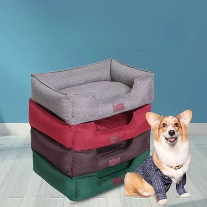 Thick Cotton & Linen Dog & Cat Mattress | Washable | Bite & Scratch Resistant | S–L