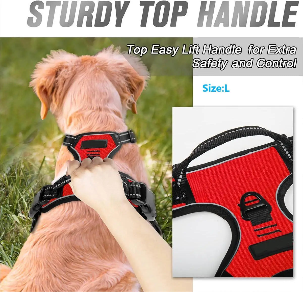 No-Pull Front Clip Dog Harness | Reflective | Handle | All Sizes