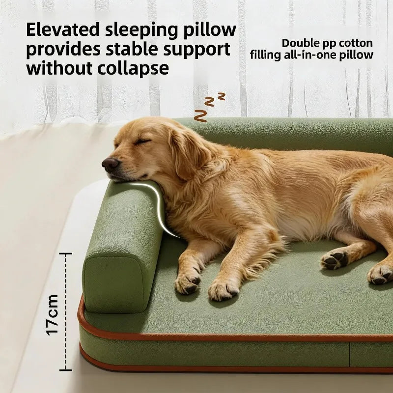 Waterproof Dog Bed Mat | Leather | Tear-Resistant | Removable & Washable | L–XXL