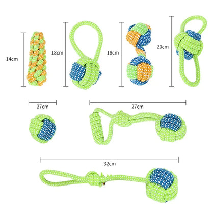 Cotton Rope Knot Dog Chew Toy | Bite-Resistant | Dental & Boredom Relief | Small & Large Dogs