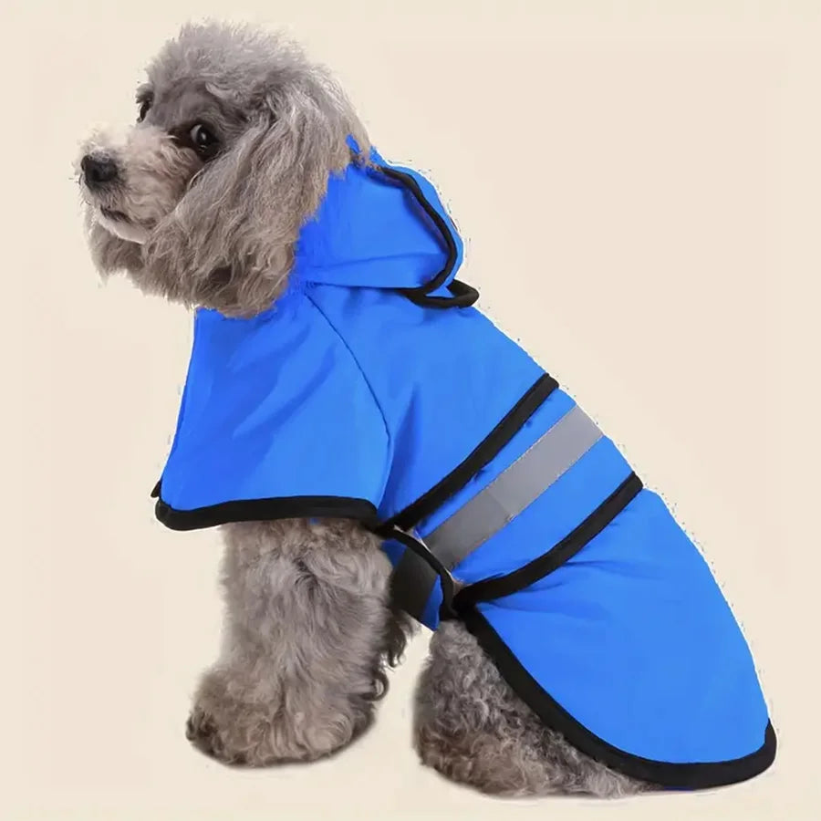 Waterproof & Windproof Dog Raincoat | Sizes XS–4XL | Blue & Yellow
