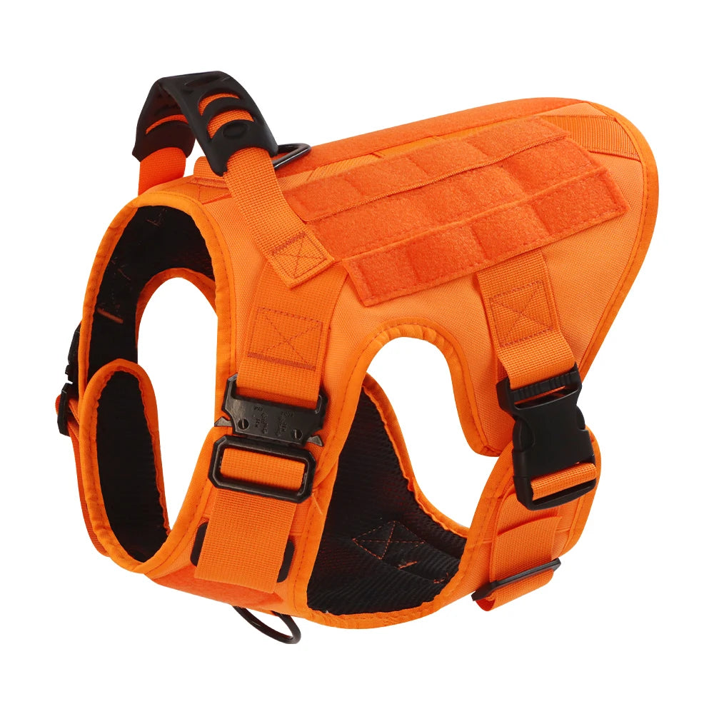 Military Tactical Dog Harness | 1050D Nylon | MOLLE | French Bulldog, Shepherd & More | S–XL