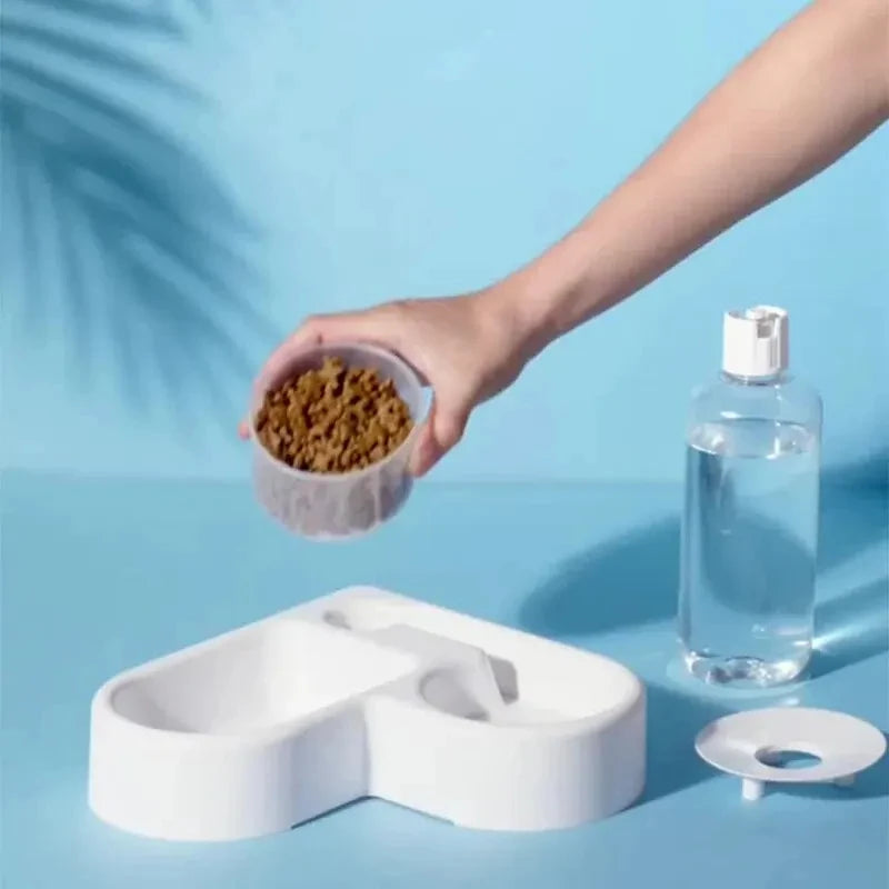 2-in-1 Pet Food & Water Bowl | Moisture-Proof | Dog & Cat