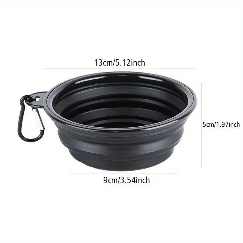 Foldable Silicone Dog Travel Bowl | Food & Water | 7 Colors | Portable