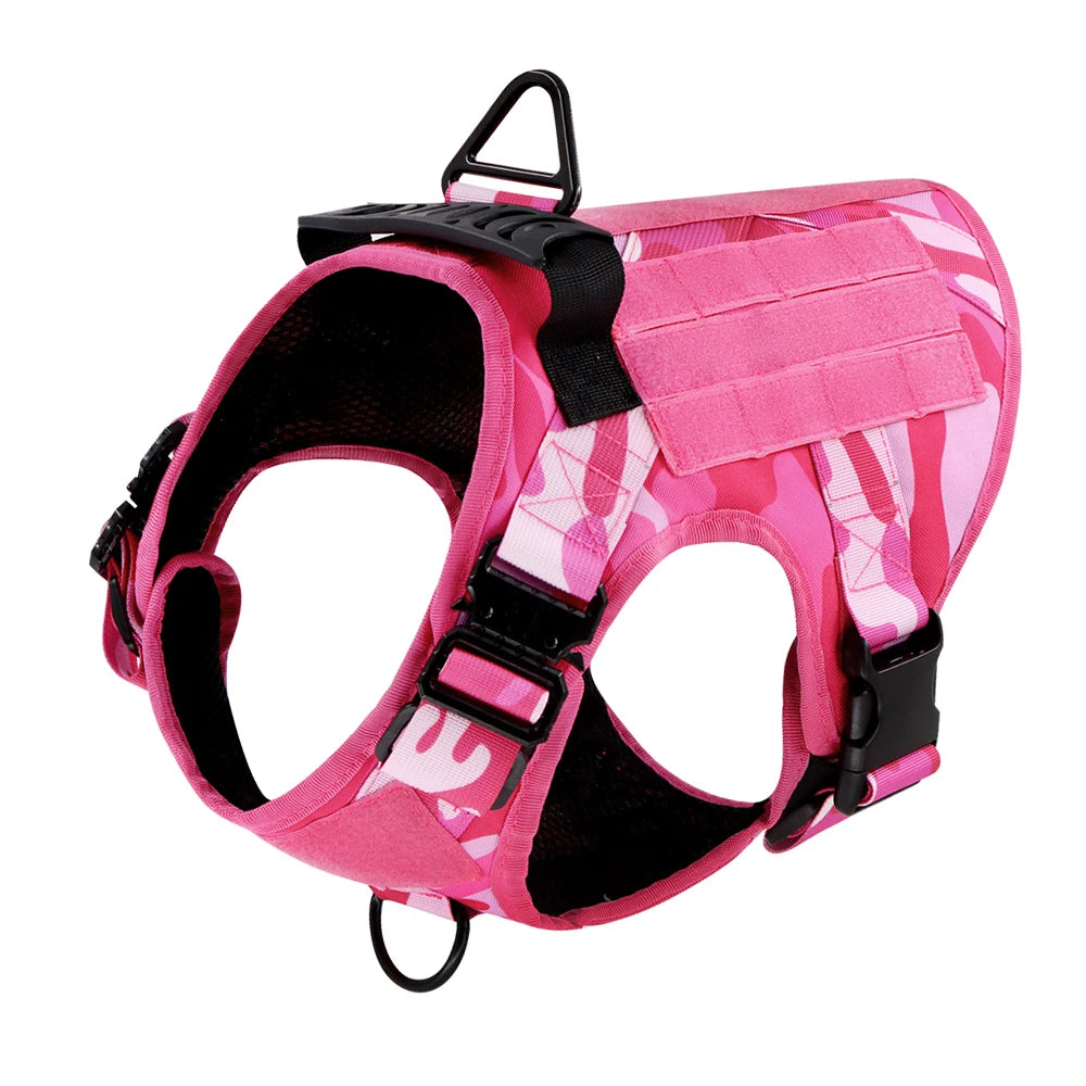 Military Tactical Dog Harness | 1050D Nylon | MOLLE | French Bulldog, Shepherd & More | S–XL