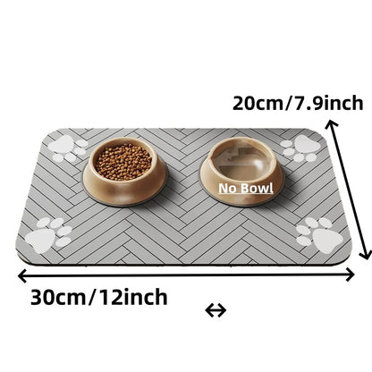 Absorbent Pet Feeding Mat | Quick-Dry Diatomite | Waterproof Backing | Dog & Cat