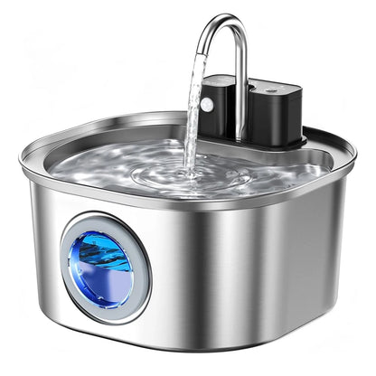 Smart Sensor Pet Water Fountain | 3L Stainless Steel | Wireless Rechargeable | Cat & Dog
