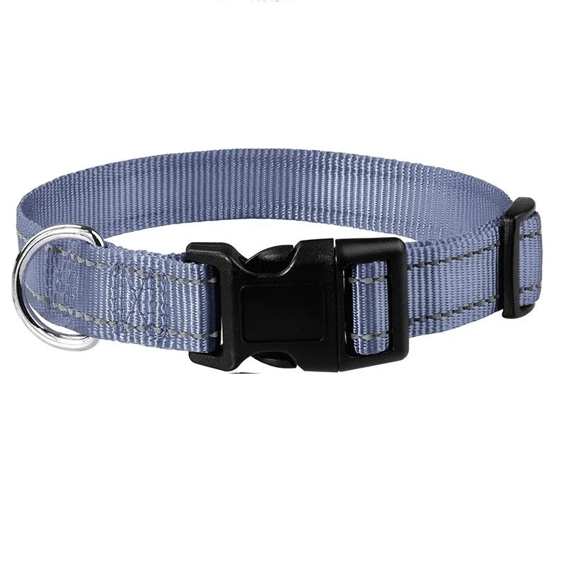 Nylon Dog Collar | Adjustable Buckle | Single or 2-Pack | Sizes XS–XL