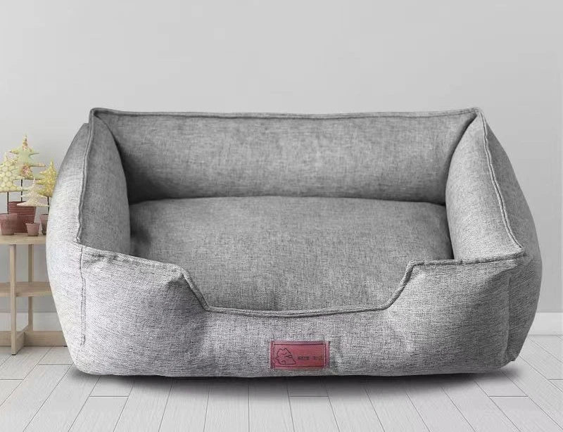 Thick Cotton & Linen Dog & Cat Mattress | Washable | Bite & Scratch Resistant | S–L
