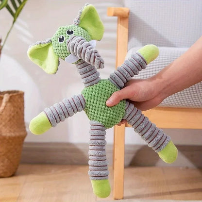 Anxiety-Relief Plush Puppy Toy | Teething Chew | Elephant, Pig & Bear | Small & Medium Dogs