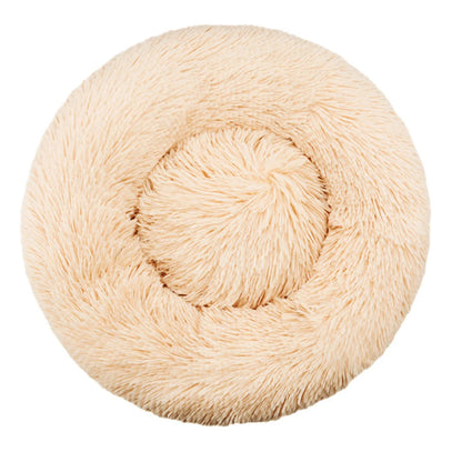 Round Plush Dog & Cat Bed | Non-Slip | Machine Washable | 6 Sizes