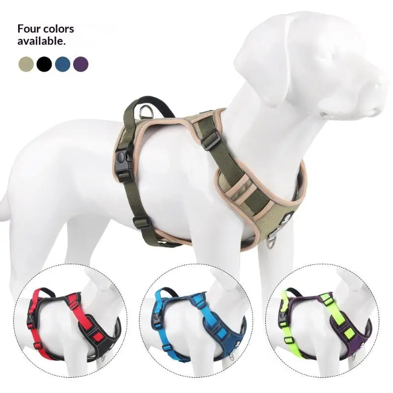 Reflective Tactical Dog Harness | Oxford Cloth | Medium & Large Dogs | Sizes S–XL
