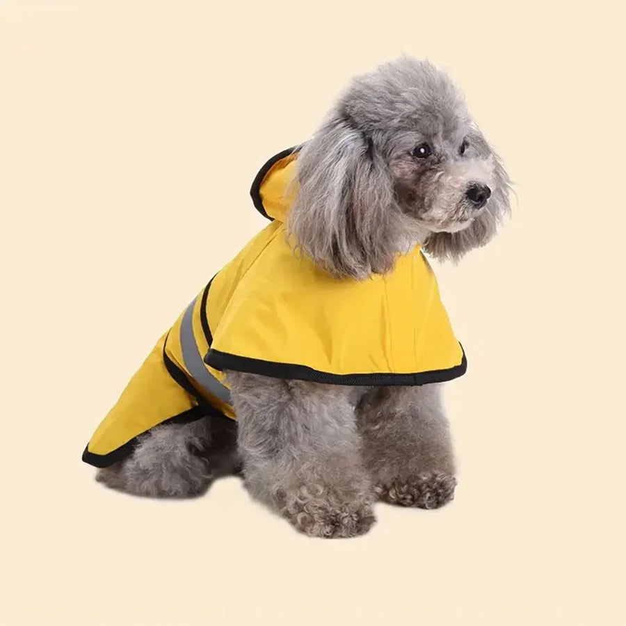 Waterproof & Windproof Dog Raincoat | Sizes XS–4XL | Blue & Yellow