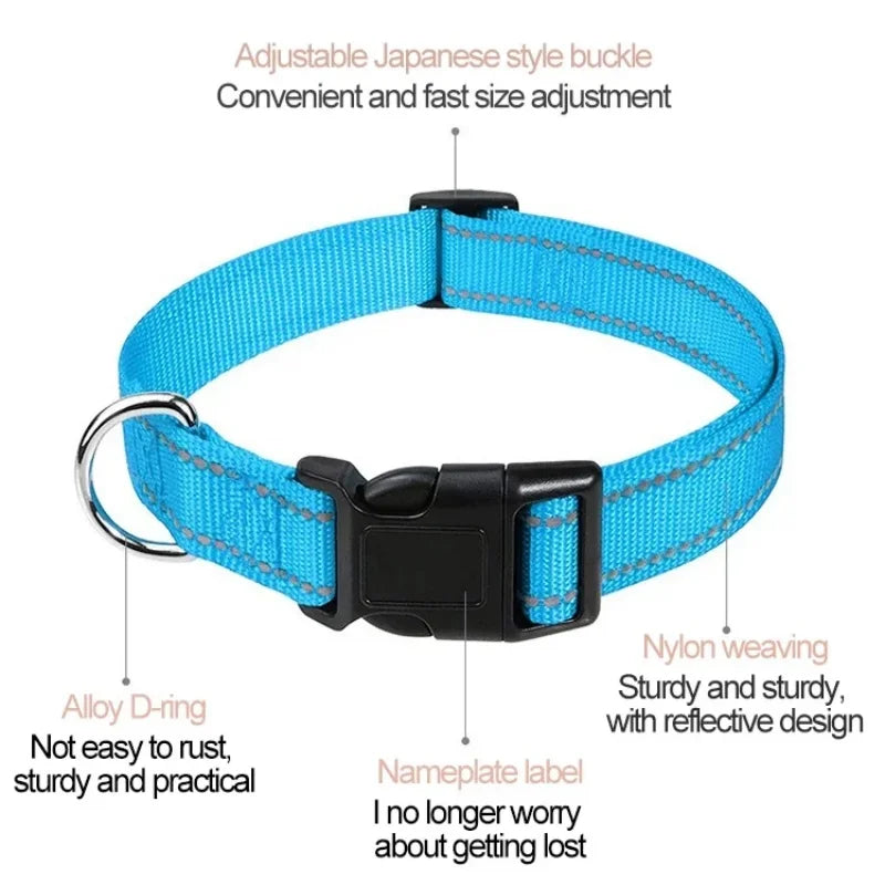 Reflective Safety Dog Collar | Anti-Strangulation | Small & Medium Dogs
