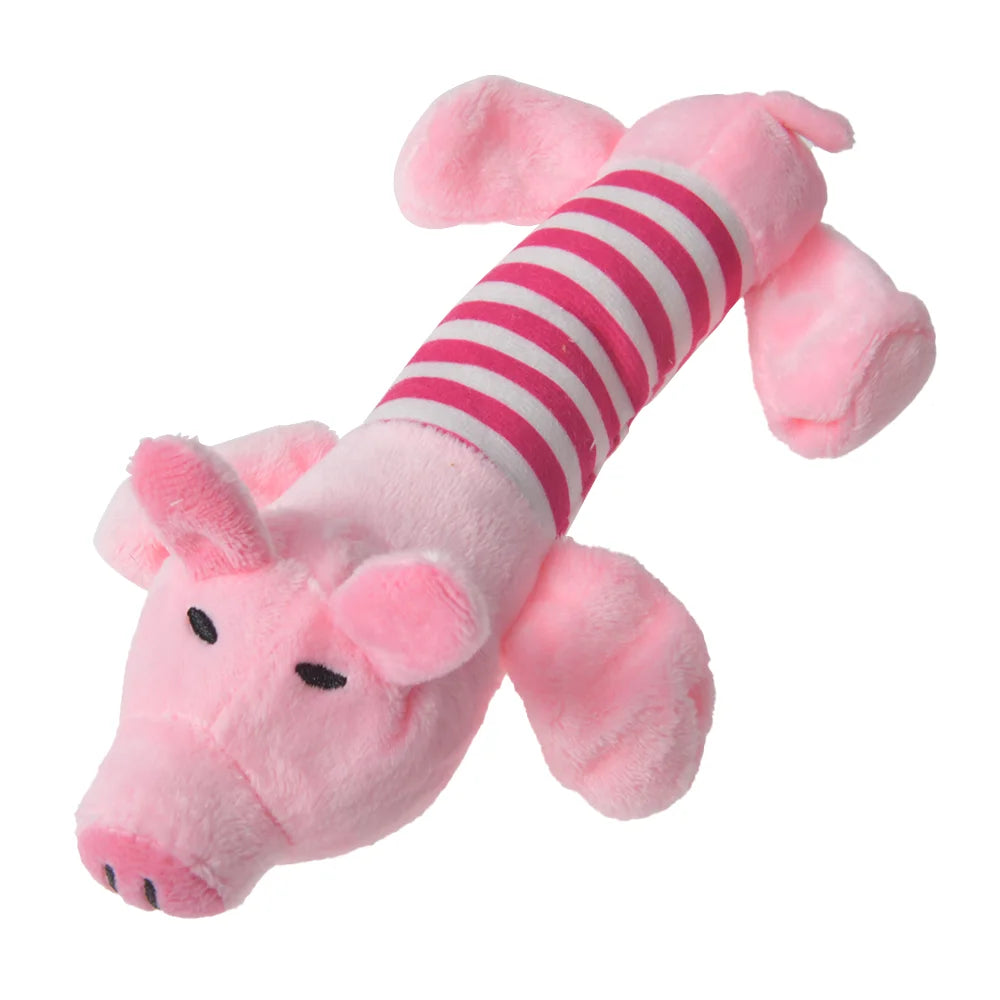 Plush Animal Dog Chew Toy | Squeaky Stuffed Characters | Dogs & Cats | 18 Styles