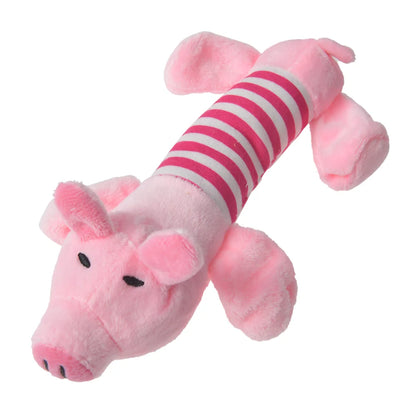 Plush Animal Dog Chew Toy | Squeaky Stuffed Characters | Dogs & Cats | 18 Styles