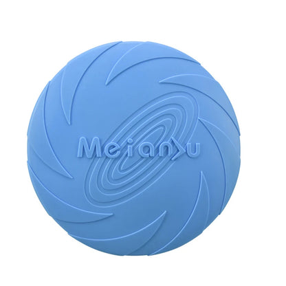Silicone Flying Disc Dog Toy | Chew-Resistant TPR | 3 Sizes | 6 Colors