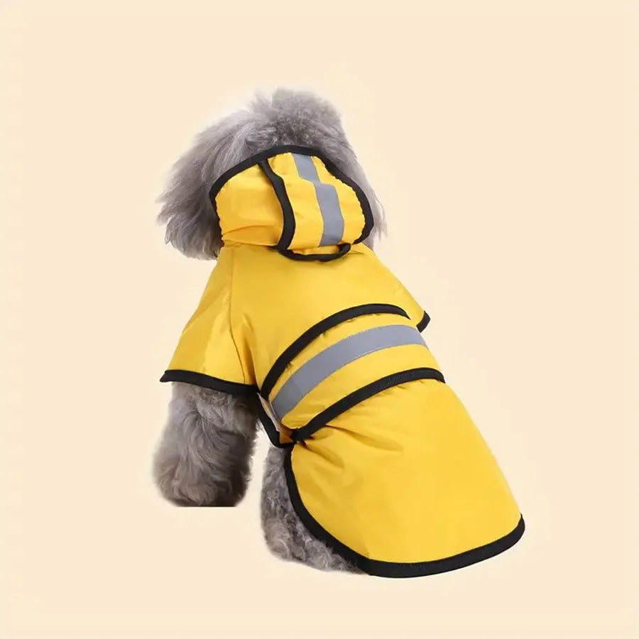 Waterproof & Windproof Dog Raincoat | Sizes XS–4XL | Blue & Yellow