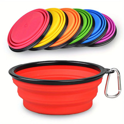 Foldable Silicone Dog Travel Bowl | Food & Water | 7 Colors | Portable