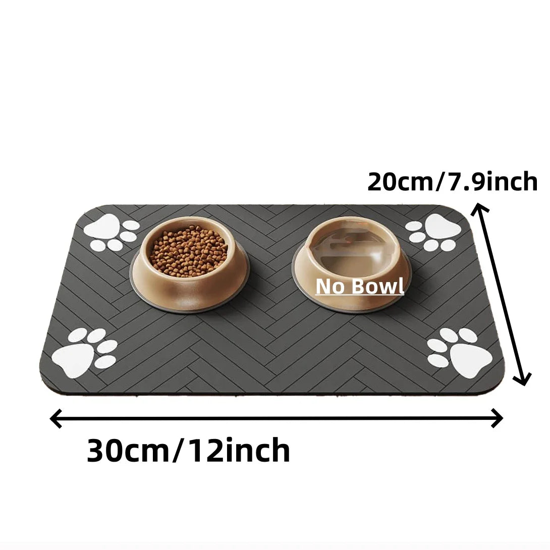 Absorbent Pet Feeding Mat | Quick-Dry Diatomite | Waterproof Backing | Dog & Cat