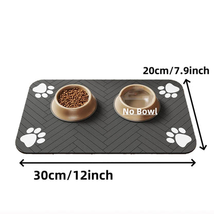 Absorbent Pet Feeding Mat | Quick-Dry Diatomite | Waterproof Backing | Dog & Cat