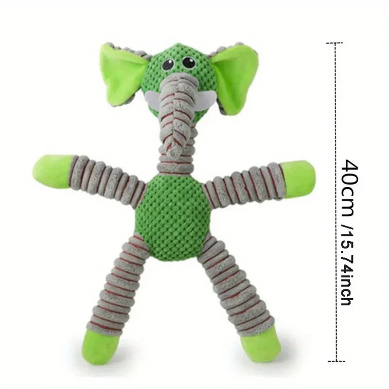 Anxiety-Relief Plush Puppy Toy | Teething Chew | Elephant, Pig & Bear | Small & Medium Dogs