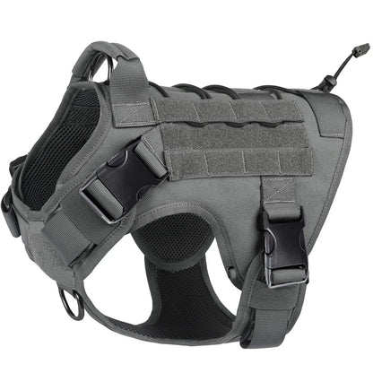 Tactical Dog Harness | No-Pull | Handle | Hook & Loop Panels | Sizes S–XL