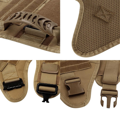 Military Tactical Dog Harness | 1050D Nylon | MOLLE | French Bulldog, Shepherd & More | S–XL