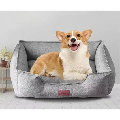 Thick Cotton & Linen Dog & Cat Mattress | Washable | Bite & Scratch Resistant | S–L